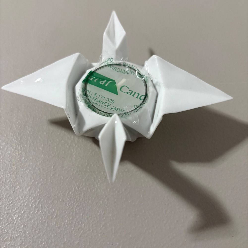 White Origami Crane Candle Holder Tealight Holder Ceramic Uniqueβ iem